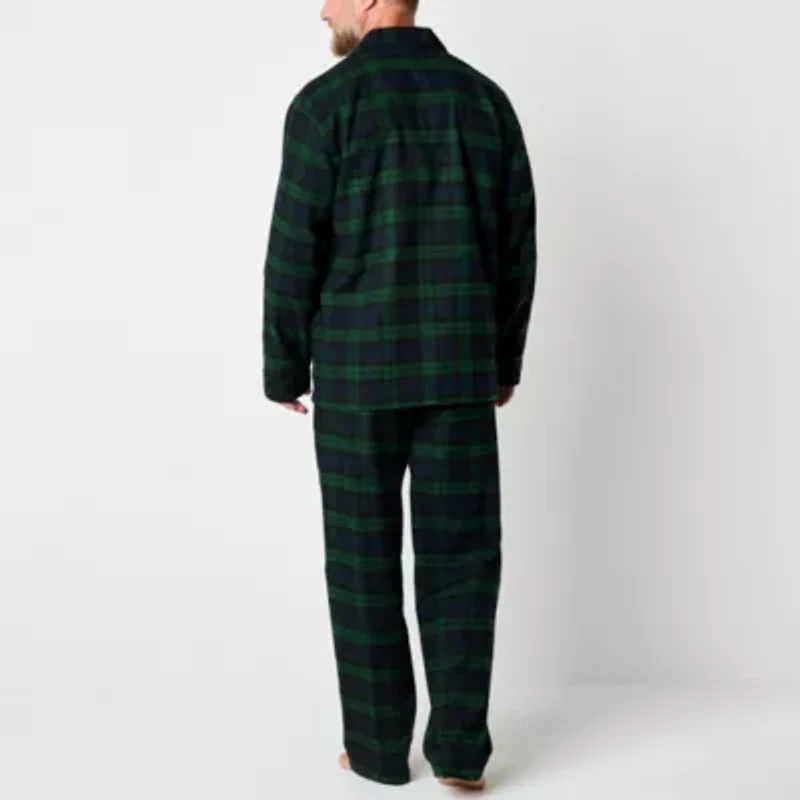 St. John's Bay Mens Long Sleeve 2-pc. Big and Tall Pajama Sets