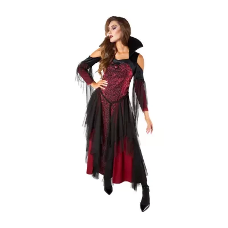 Womens Red Vampiress 2-pc. Costume
