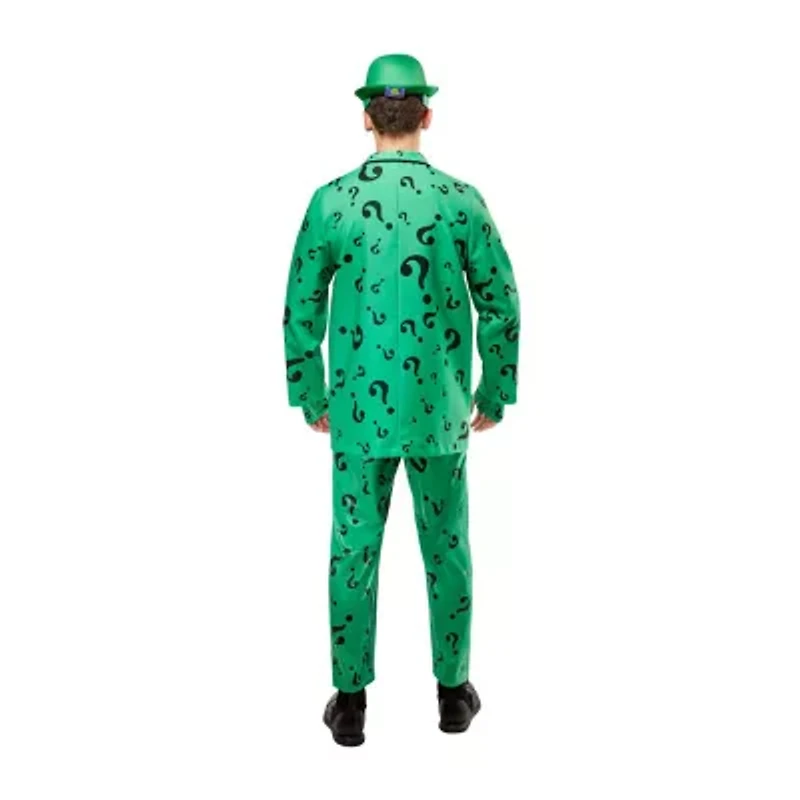 Mens Batman Forever Deluxe Riddler Short Sleeve Costume 4-pc. Set