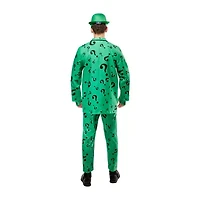 Mens Batman Forever Deluxe Riddler Short Sleeve Costume 4-pc. Set