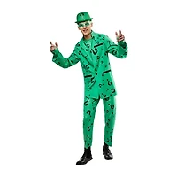 Mens Batman Forever Deluxe Riddler Short Sleeve Costume 4-pc. Set