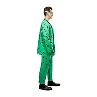 Mens Batman Forever Deluxe Riddler Short Sleeve Costume 4-pc. Set