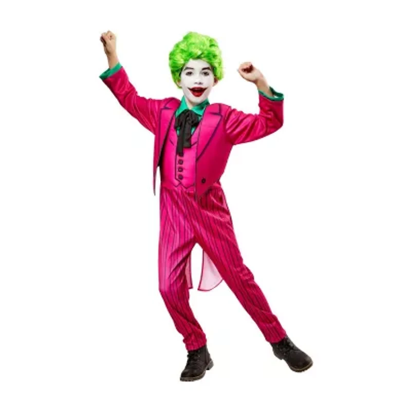 Little & Big Kid Boys Batman Classic 1966 Deluxe The Joker DC Comics 2-pc. Costume Set