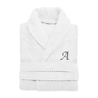 Linum Home Textiles Personalized Herringbone Weave Bathrobe Unisex Adult Long Sleeve Length Robe
