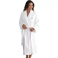 Linum Home Textiles Personalized Herringbone Weave Bathrobe Unisex Adult Long Sleeve Length Robe