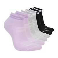 Skechers Active Womens Multi-Pack 6 Pair Quarter Ankle Socks
