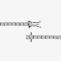 (F / Si2) Womens White Diamond 10K Gold 18 Inch Tennis Necklace