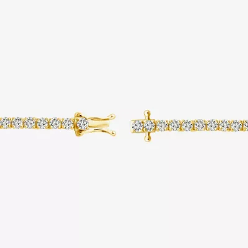 F, Si2 Womens White Diamond 10K Gold 18 Inch Tennis Necklace
