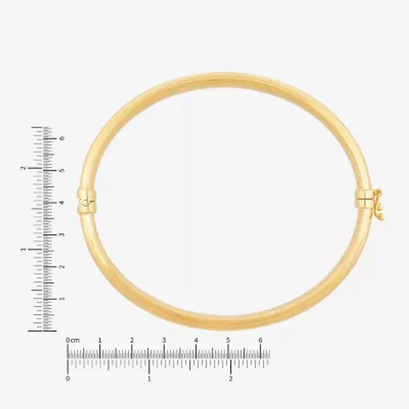 Silver Addiction Womens 14K Gold Over Silver Round Bangle Bracelet