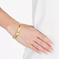 Silver Addiction Womens 14K Gold Over Silver Round Bangle Bracelet