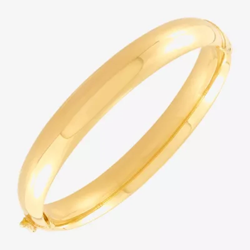 Silver Addiction Womens 14K Gold Over Silver Round Bangle Bracelet