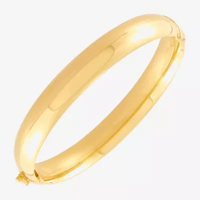 Silver Addiction Womens 14K Gold Over Silver Round Bangle Bracelet