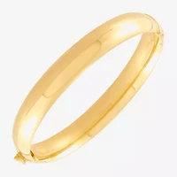 Silver Addiction Womens 14K Gold Over Silver Round Bangle Bracelet