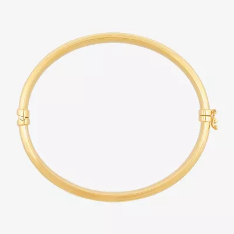 Silver Addiction Womens 14K Gold Over Silver Round Bangle Bracelet