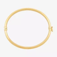 Silver Addiction Womens 14K Gold Over Silver Round Bangle Bracelet