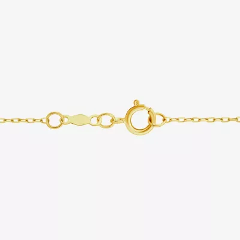 Diamond Blossom F, Si2 Womens 1/3 CT. T.W. Lab Grown White Diamond 14K Gold Over Silver 18 Inch Pendant Necklace