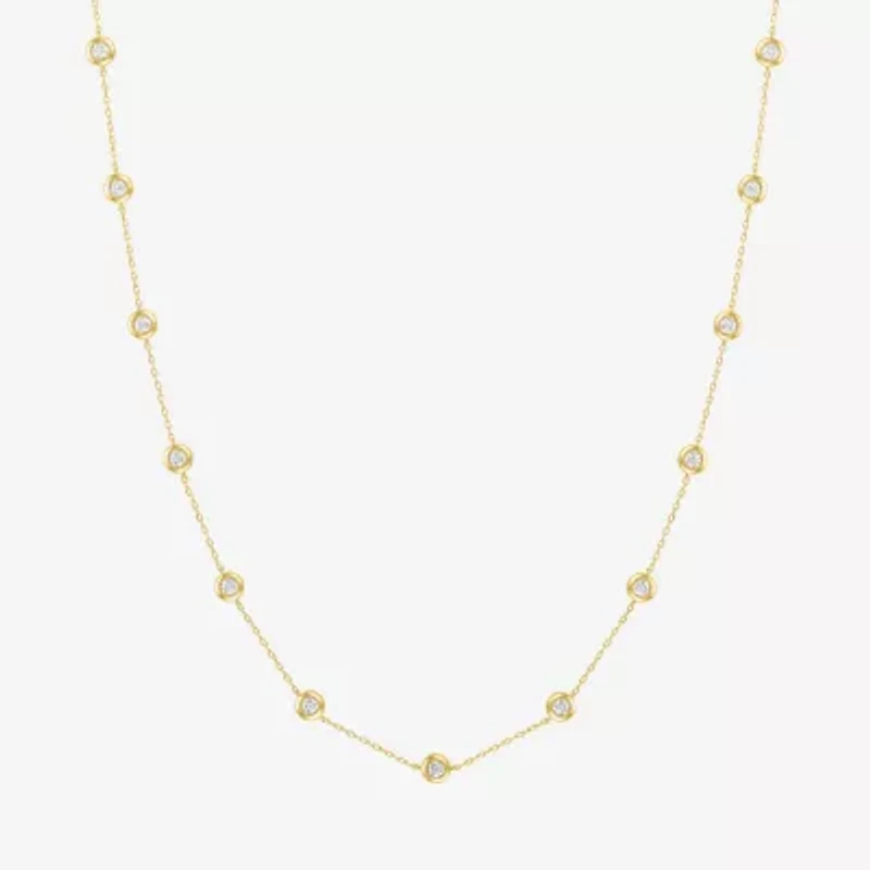 Diamond Addiction (G-H, Si2-I1) Womens 2 CT. T.W. Lab Grown White Diamond 14K Gold Over Silver 16 Inch Pendant Necklace