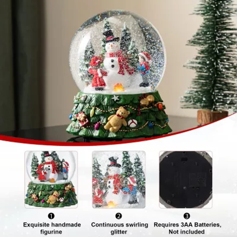 Glitzhome 150mm Waterglobes Christmas Tabletop Decor
