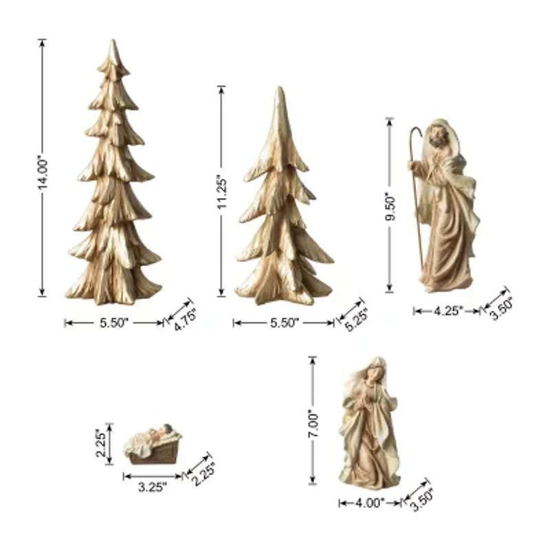Glitzhome S5 Figurine Nativity Set