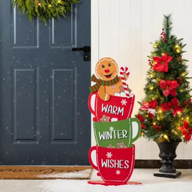 Glitzhome 34.5 Porch Drc Christmas Porch Sign