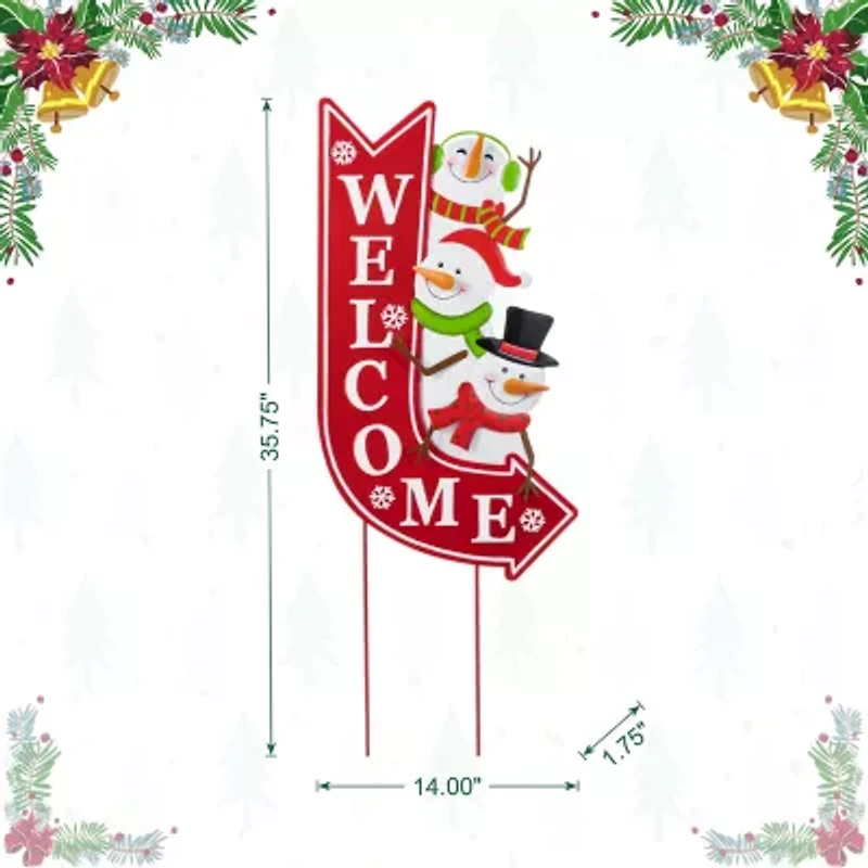 Glitzhome 35.75 Yard Stake Christmas Yard Art