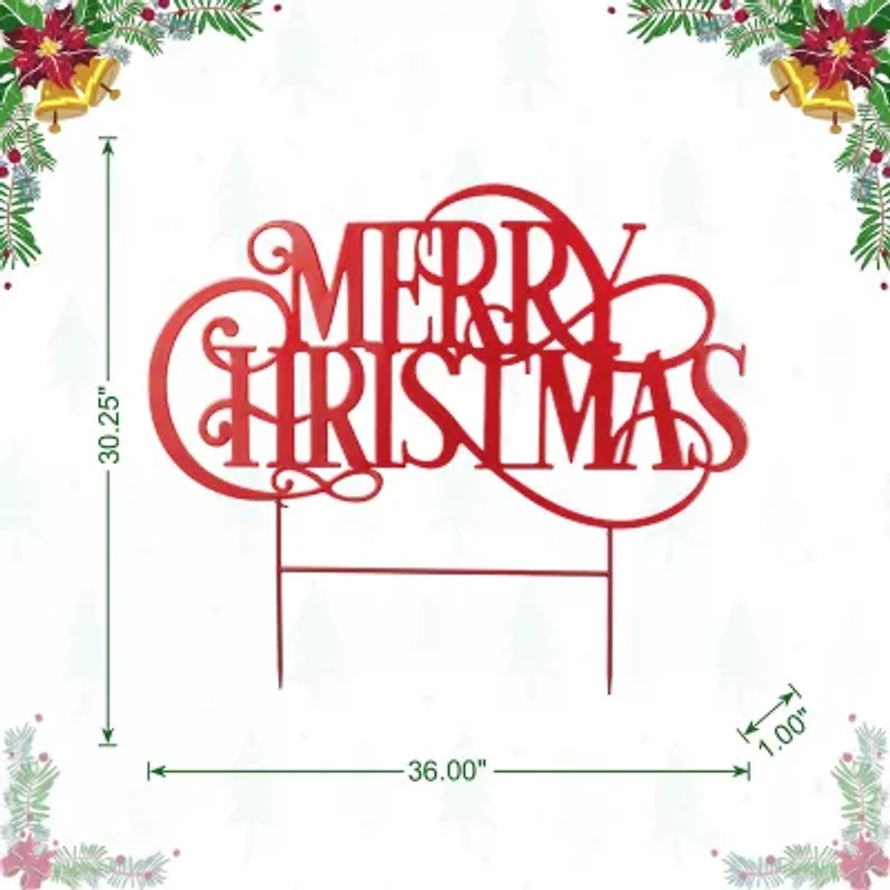 Glitzhome 36 Yard Stake Christmas Yard Art
