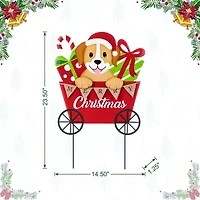 Glitzhome 24 Yard Stake Christmas Yard Art