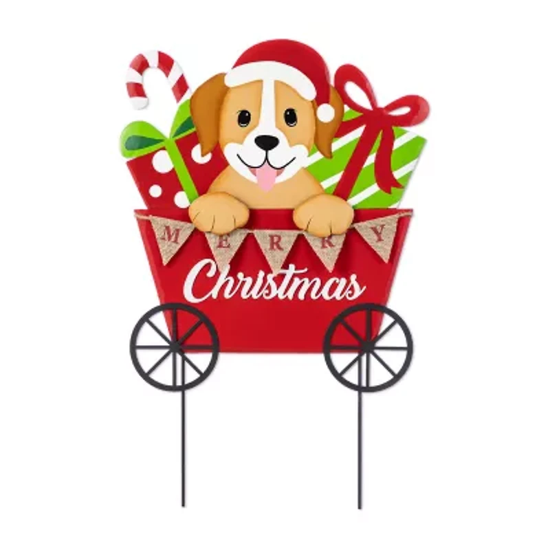 Glitzhome 24 Yard Stake Christmas Yard Art