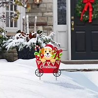 Glitzhome 24 Yard Stake Christmas Yard Art
