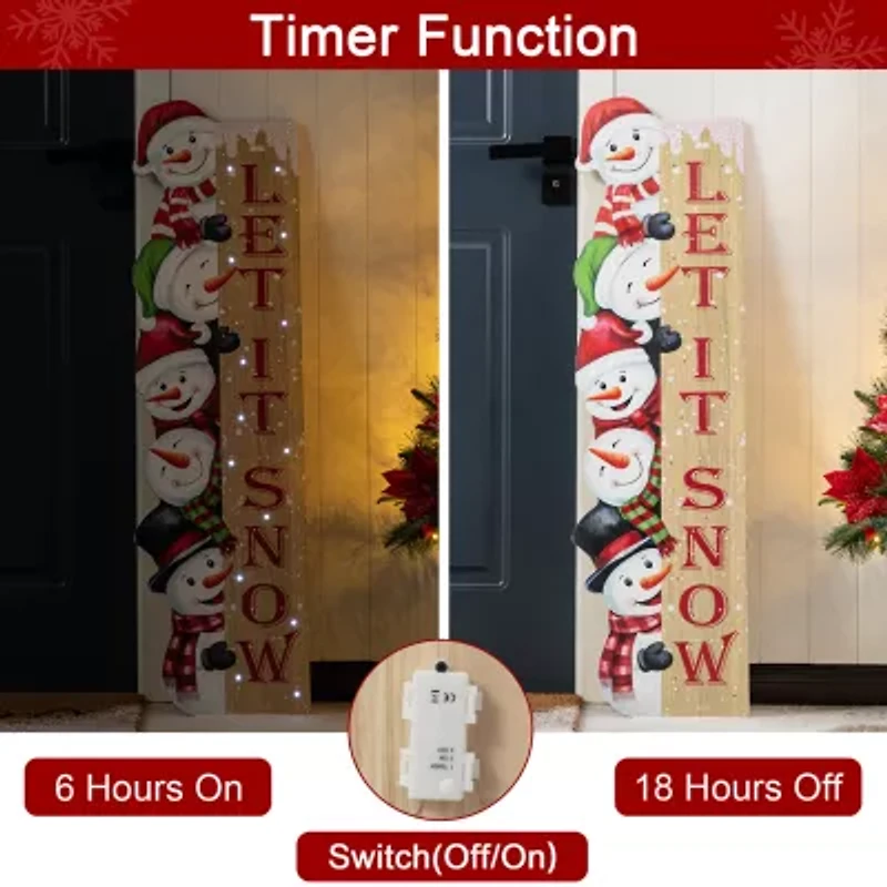 Glitzhome 8ft Inflatable Drc Christmas Porch Sign