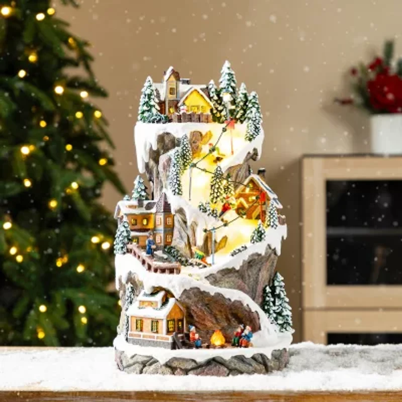 Glitzhome 15.5 Village Christmas Tabletop Decor