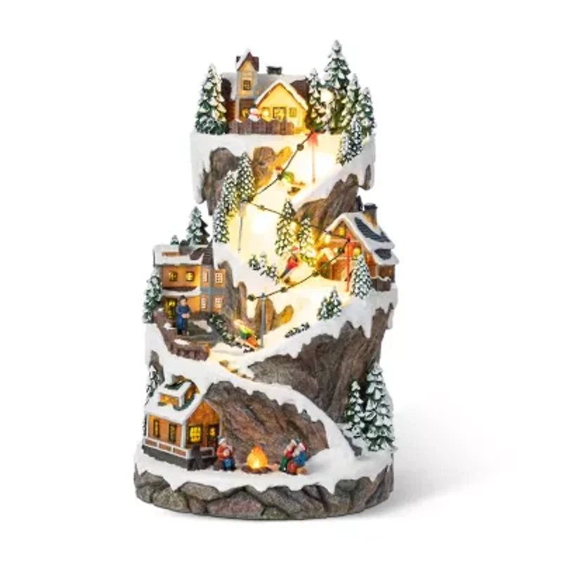 Glitzhome 15.5 Village Christmas Tabletop Decor