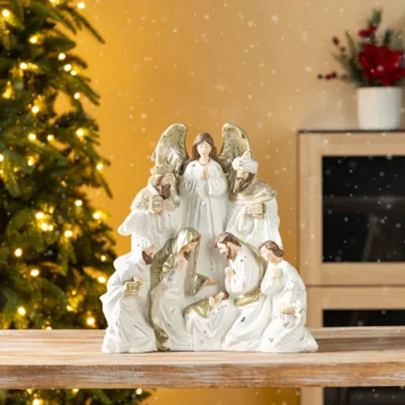 Glitzhome 13 Figurine Nativity Set