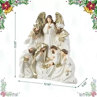 Glitzhome 13 Figurine Nativity Set