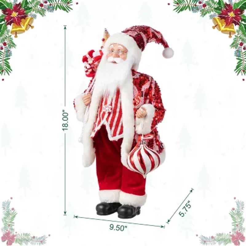 Glitzhome 18 Figurine Christmas Figurine