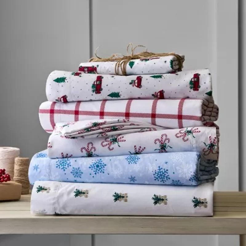 Linden Street Vintage Holiday Cotton Sheet Set
