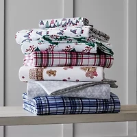North Pole Trading Co. Printed Cotton Flannel Sheet Set