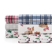 North Pole Trading Co. Printed Cotton Flannel Sheet Set