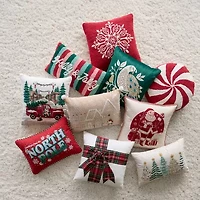 North Pole Trading Co. North Pole Greeting Rectangular Throw Pillow