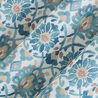 No 918 Hastings Watercolor Medallion Grommet Top Semi-Sheer Single Curtain Panel