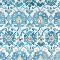 No 918 Hastings Watercolor Medallion Grommet Top Semi-Sheer Single Curtain Panel