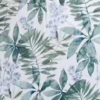 No 918 Fiona Foliage Print Crushed Voile Rod Pocket Sheer Single Curtain Panel