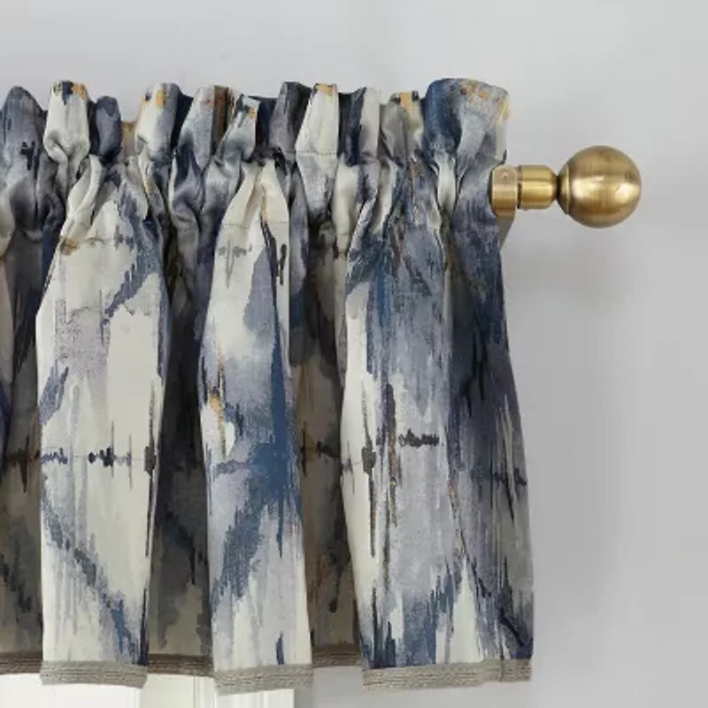 No 918 Keaton Geometric Watercolor Rod Pocket Valance