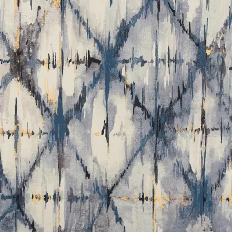 No 918 Keaton Geometric Watercolor Rod Pocket Valance