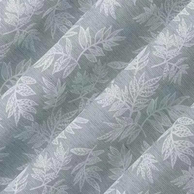 No 918 Koda Woven Jacquard Leaf Rod Pocket Semi-Sheer Single Curtain Panel