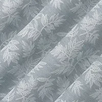 No 918 Koda Woven Jacquard Leaf Rod Pocket Semi-Sheer Single Curtain Panel