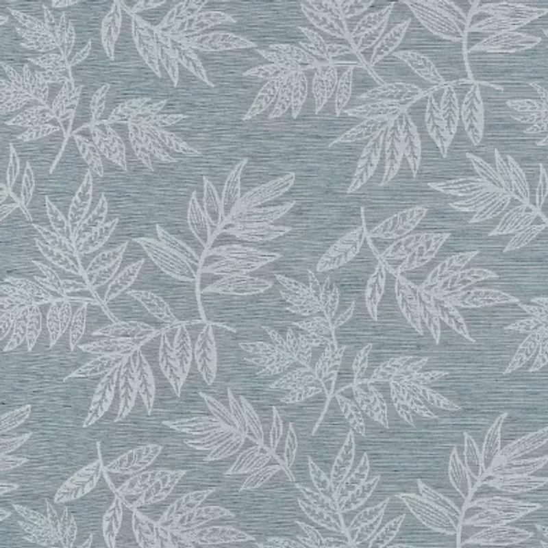 No 918 Koda Woven Jacquard Leaf Rod Pocket Semi-Sheer Single Curtain Panel