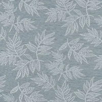 No 918 Koda Woven Jacquard Leaf Rod Pocket Semi-Sheer Single Curtain Panel
