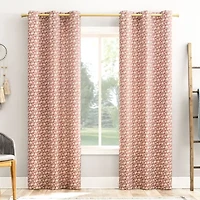 No 918 Talia Tonal Floral Grommet Top Semi-Sheer Single Curtain Panel