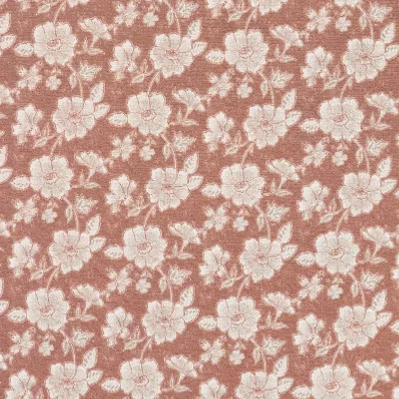 No 918 Talia Tonal Floral Grommet Top Semi-Sheer Single Curtain Panel